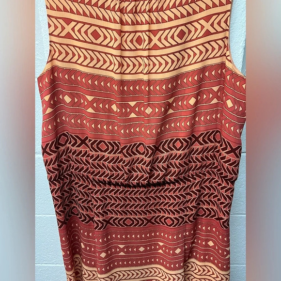 Pendleton Brown and Orange Sleeveless Maxi Sundress - Picture 5 of 6